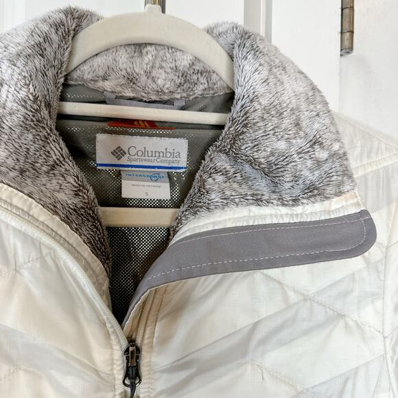 COLUMBIA White Kaleidaslope II Jacket Omni-Heat Insulated Thermal Coat | Small - Picture 9 of 15